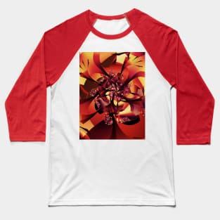 Autumnal Fractal Tree Baseball T-Shirt